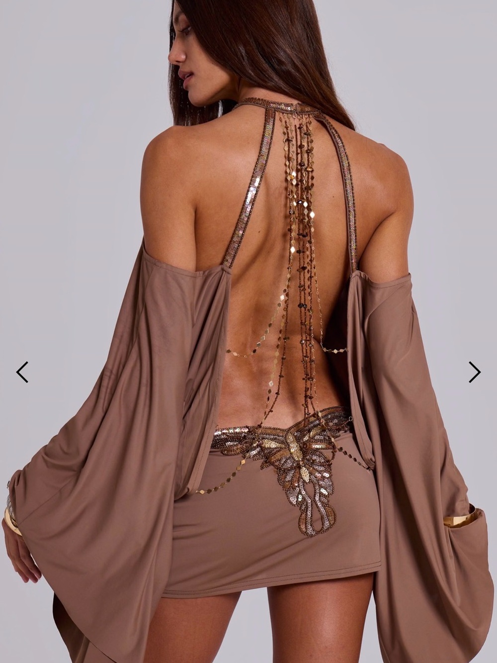 Alula Embellished Butterfly Mini Dress